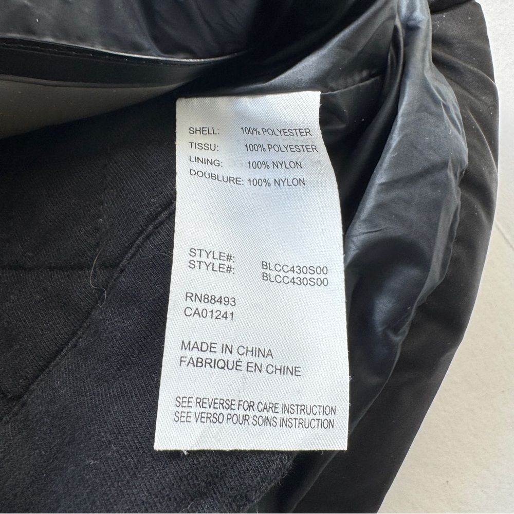 Blanc Noir 3-in-1 Packable Moto Jacket in Black Satin and Black Size Small - Picture 8 of 8